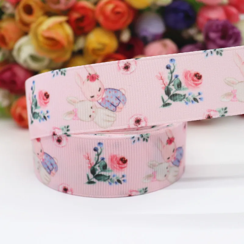 10 Yards 1'' 25MM Flowers /Fields And Gardens Printed Grosgrain Ribbons For Hair Bows DIY Handmade Materials Y2020051502 | Дом и сад