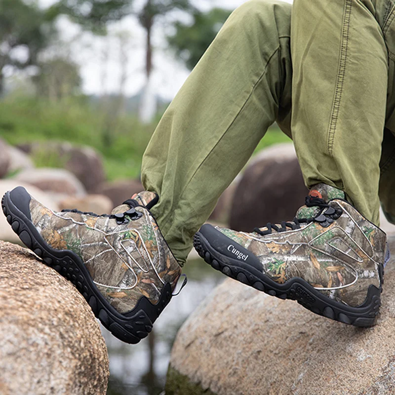 Ботинки мужские туристические водонепроницаемые тактические сапоги зимние для