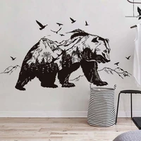 mountain black bear animal sticker living room bedroom decoration murals pvc wall stickers %d0%bd%d0%b0%d0%ba%d0%bb%d0%b5%d0%b9%d0%ba%d0%b8 %d0%bd%d0%b0 %d1%81%d1%82%d0%b5%d0%bd%d1%83 j99store
