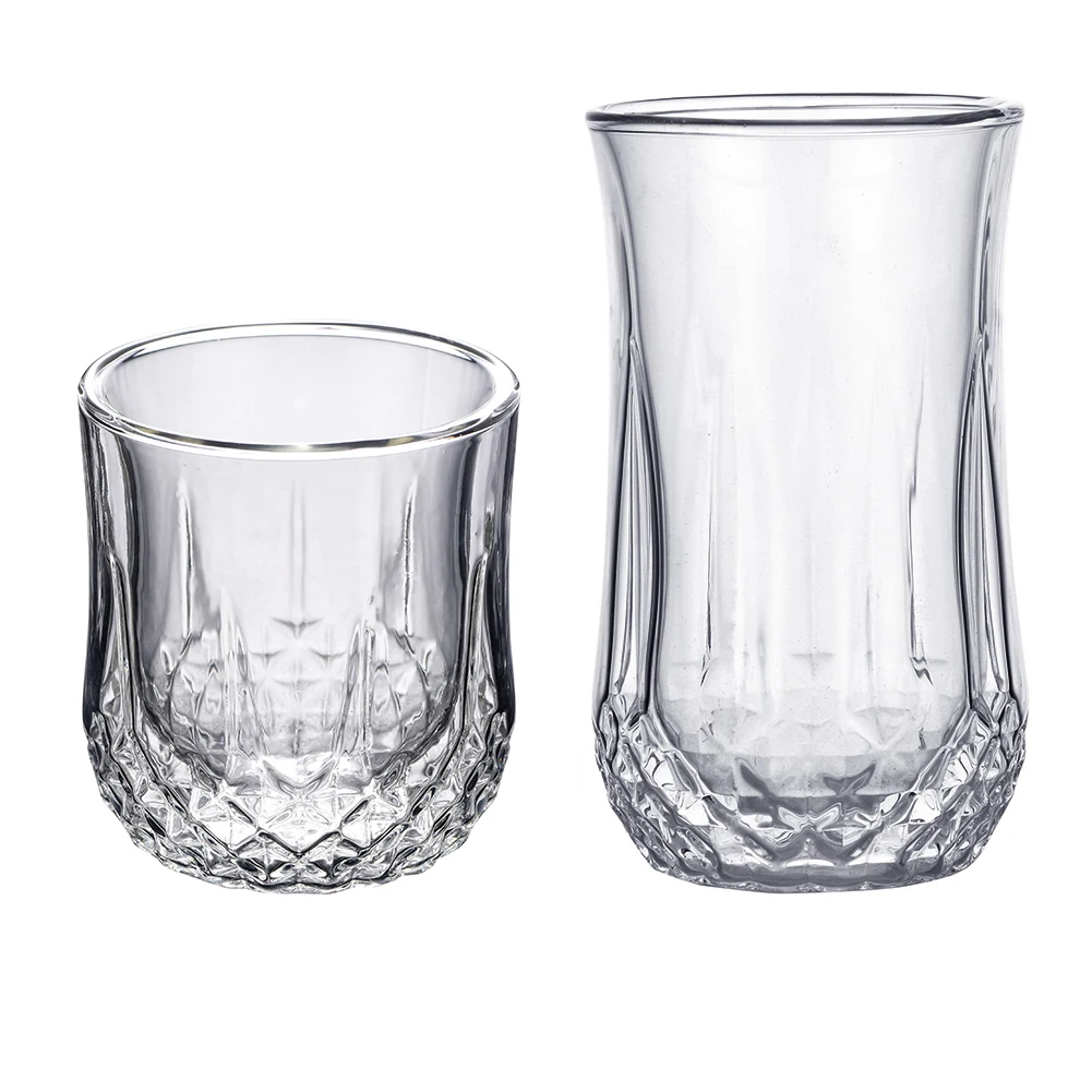 Стеклянная чашка с двойными стенками термостойкая кружка для виски стеклянная