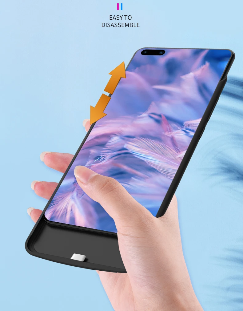 for huawei p40 pro power bank silicone shockproof battery charger case for huawei p40 back clip battery cover capa 5000mah free global shipping