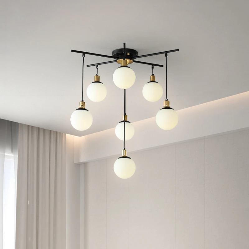 Регулируемая длина светодиодный современный потолочный светильник круглая