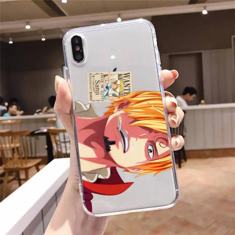 

Anime One Piece Luffy Character Wanted Phone Cases Transparent soft For iphone 5 5c se 6 6s 7 8 11 12 plus mini x xs xr pro max