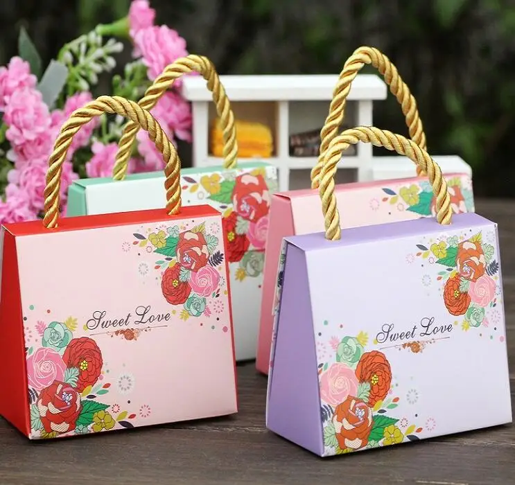 50 шт DIY сумка Бабочка Дизайн конфет коробка мешок шоколадная бумага подарочная