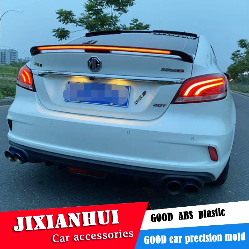 

For Morris Garages MG6 Spoiler 2019-2020 MG6 Black Spoiler with Light ABS Material Car Rear Wing Color Rear Spoiler