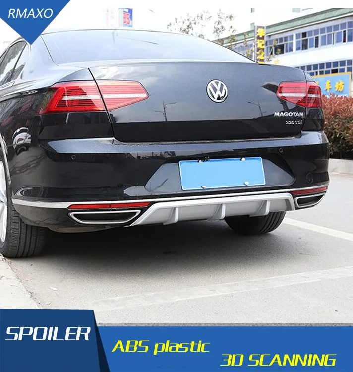 For Volkswagen Passat B8 Rear spoiler ABS Bumper Diffuser Bumpers Protector After chrome lip rear | Автомобили и мотоциклы