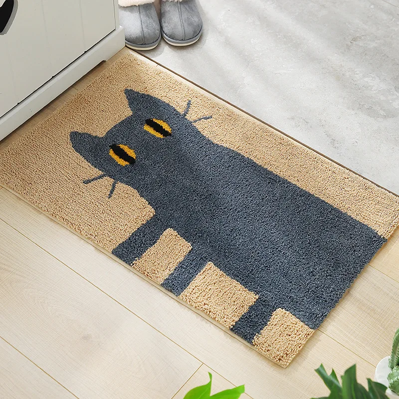 

Cartoon cats Door Mat Soft Kids Room Decorative Rug Absorbent Bathroom Rug Non Slip Bath Carpets living room decoration