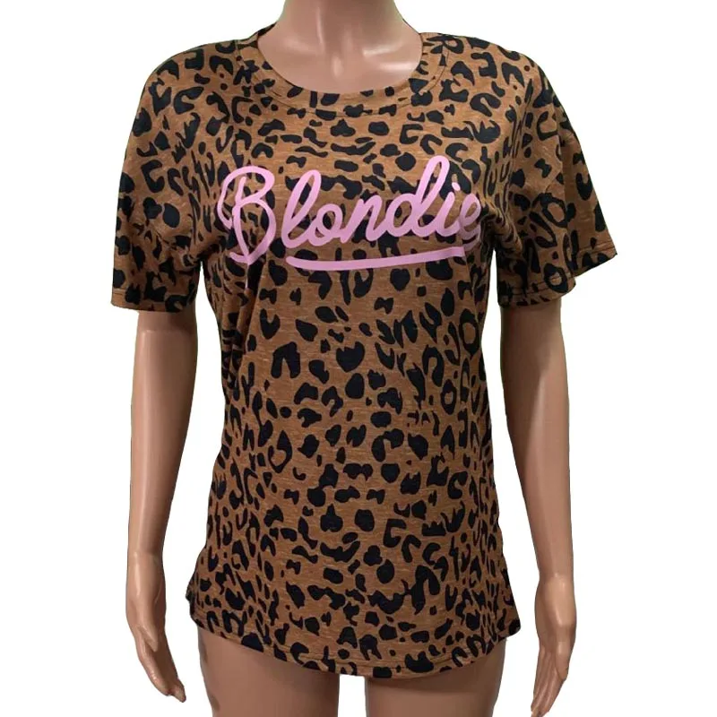 

Women's t-shirts Oversized T-shirt Female Summer Casual Short Sleeve T shirt Women Fashion Leopard Printed Tops Tee Shirt Femme
