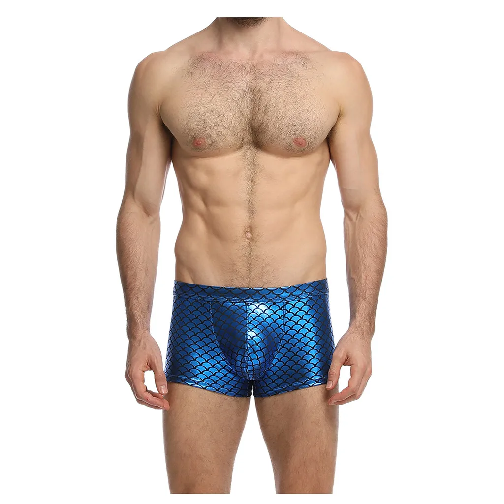 Сексуальное мужское нижнее белье боксеры шорты мужские кожаные сексуальные