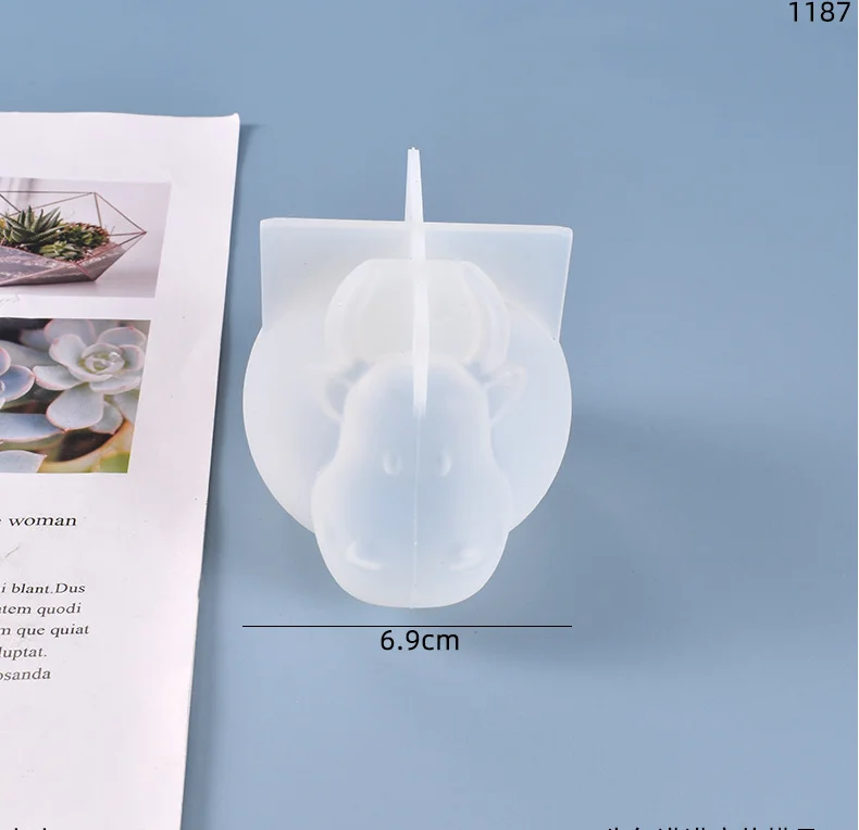 Aouke 3D Ox Head для ручной лепки DIY сделай сам милый год талисман торт выпечка