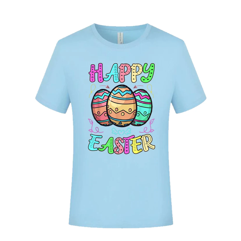 

Happy Easter Women T-Shirt Funny Bunny Eggs Shirt Girls Gift Shirt Sleeve Digital Tshirts Feminine Tee Tops Summer