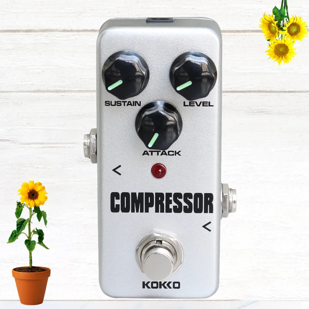 

Mini Compressor Guitar Effect Pedal Portable Electric Guitar Effects Pedal Stompbox True Bypass Guitar Parts (White)