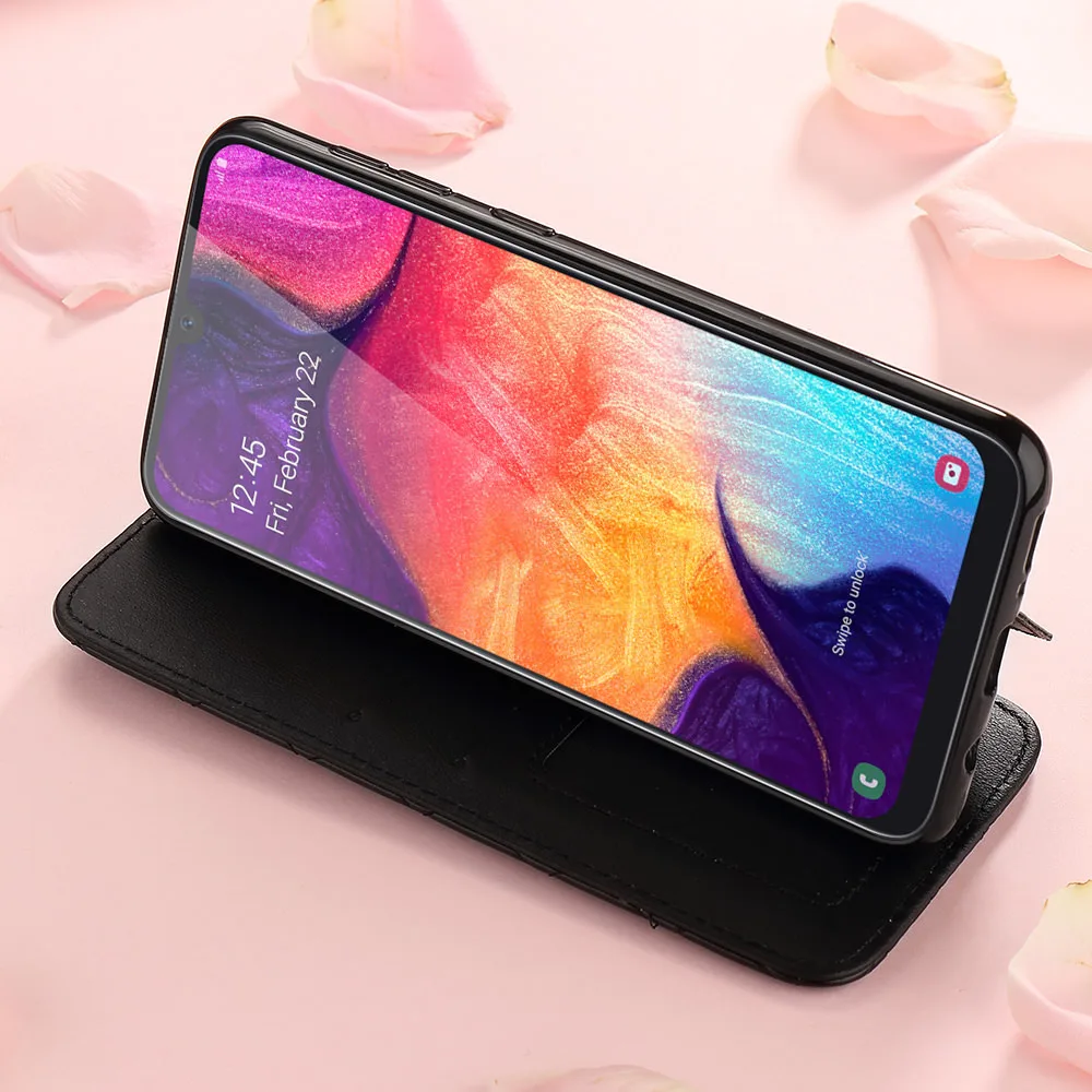 В виде королевской короны из бумажник чехол для Samsung Галактики J6 плюс 2018 J4 A8 A7 A5 A6