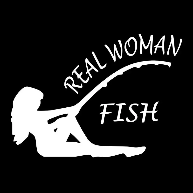 

Real Women Fish Bass Fishing Sticker Bass Lure Crank Bait Car Sticker Bumper Window Motorcycle Decal Cover Scratch KK16*12cm