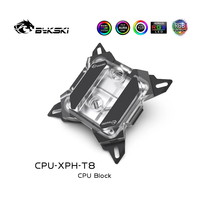 Водяной блок для процессора Bykski INTEL LGA1150 1151 1155 1156 2011 2066 1366 12 в RGB или 5 В RBW|Жидкостные