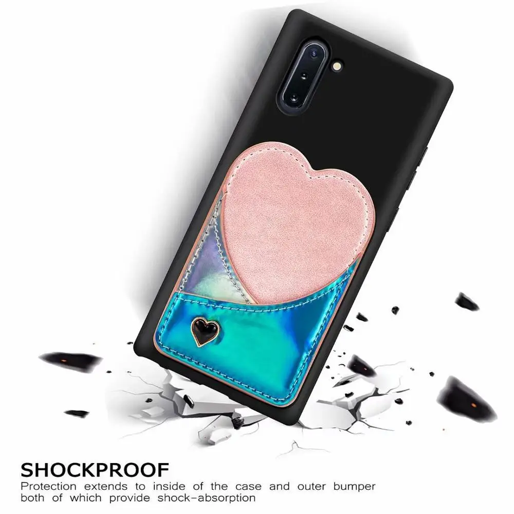 For Samsung Galaxy Note 10 Plus Case plus pro Silicone Candy Color Fashion laser love card package Cover |