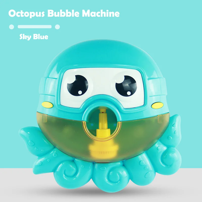 Octopus With Box A Bubble Краб игрушка для ванны машина Bubble крабы лягушка музыкальная Ванна мыло автоматический пузырь чайник Ванная комната для малышей Малыш игрушка подарок - Цвет: Octopus With Box A