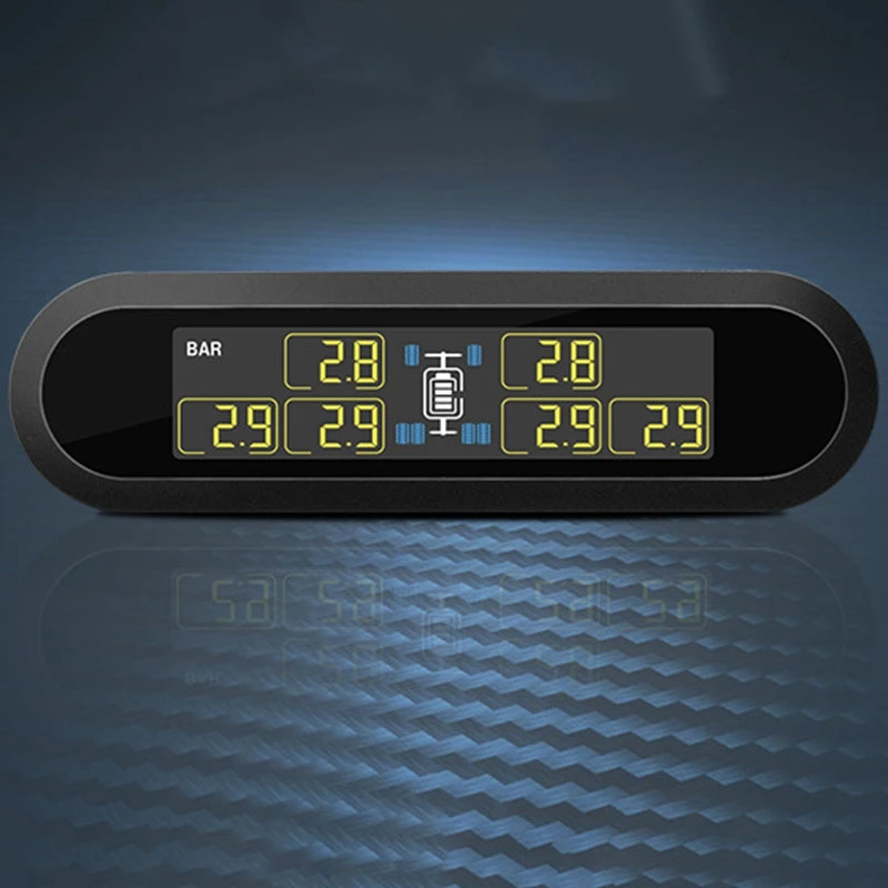 Car TPMS Tire Pressure Monitoring System Super LCD Universal for 6 Wheels Bus Van with Sensors Imported Chips T650 | Автомобили и