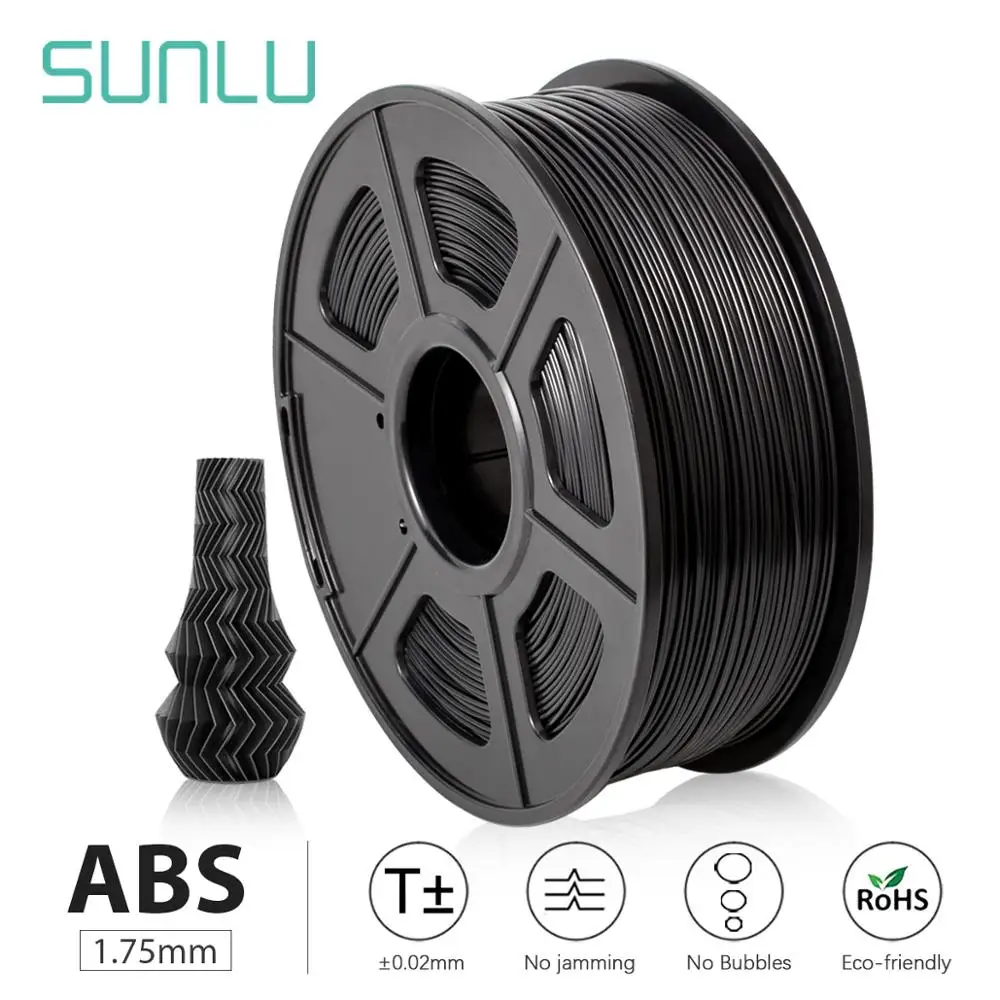 SUNLU ABS 3D принтеры abs нити 1 75 мм кг ручки с филаментом герметично слабый запах