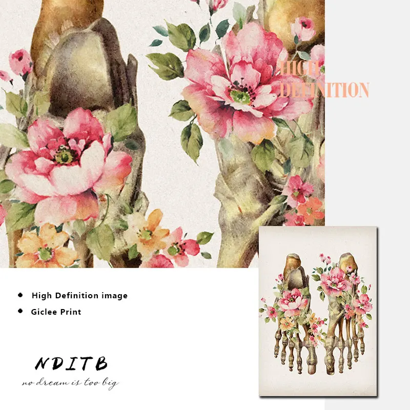 Художественная Картина на холсте с изображением скелетных мышц Постер