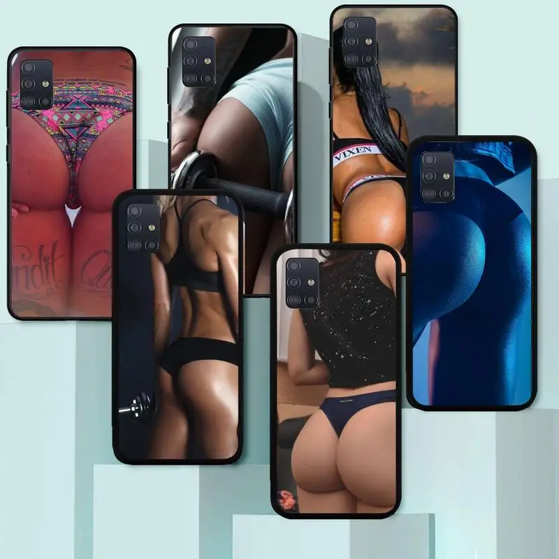 

Sexy bikini ass girl Soft Black Phone Case For Xiaomi Redmi Note10 Note9 Note8 5A 7 6 8 4 6 S PRO MAX Fundas Cover