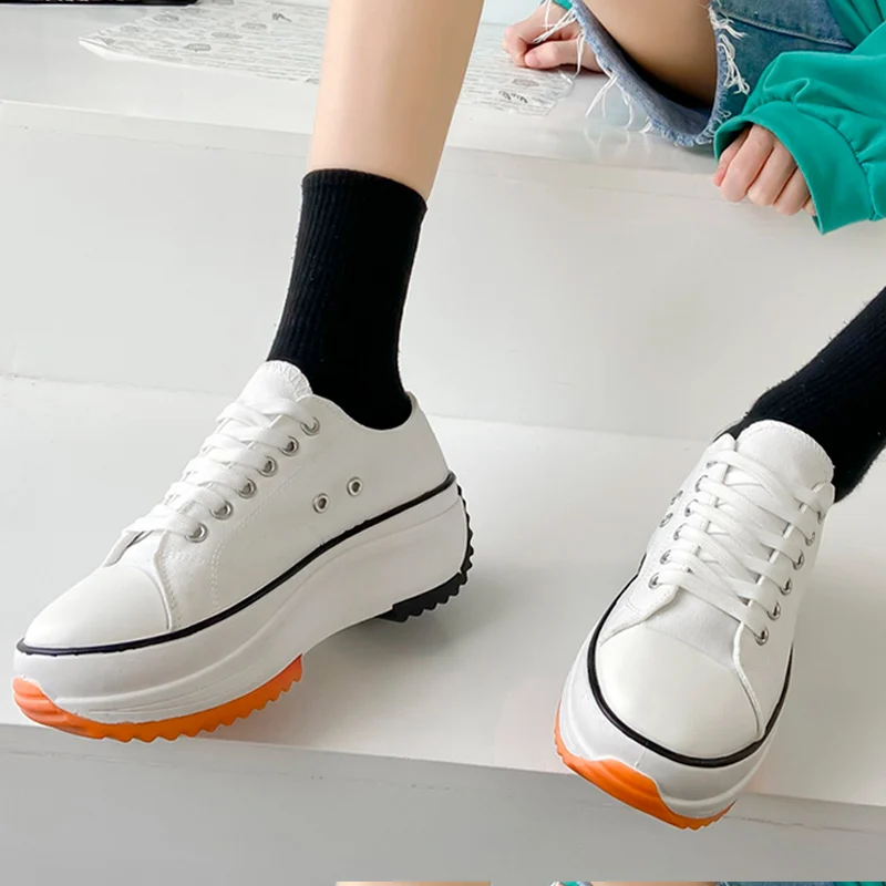 Кеды женские холщовые кроссовки на платформе плоская подошва шнуровке
