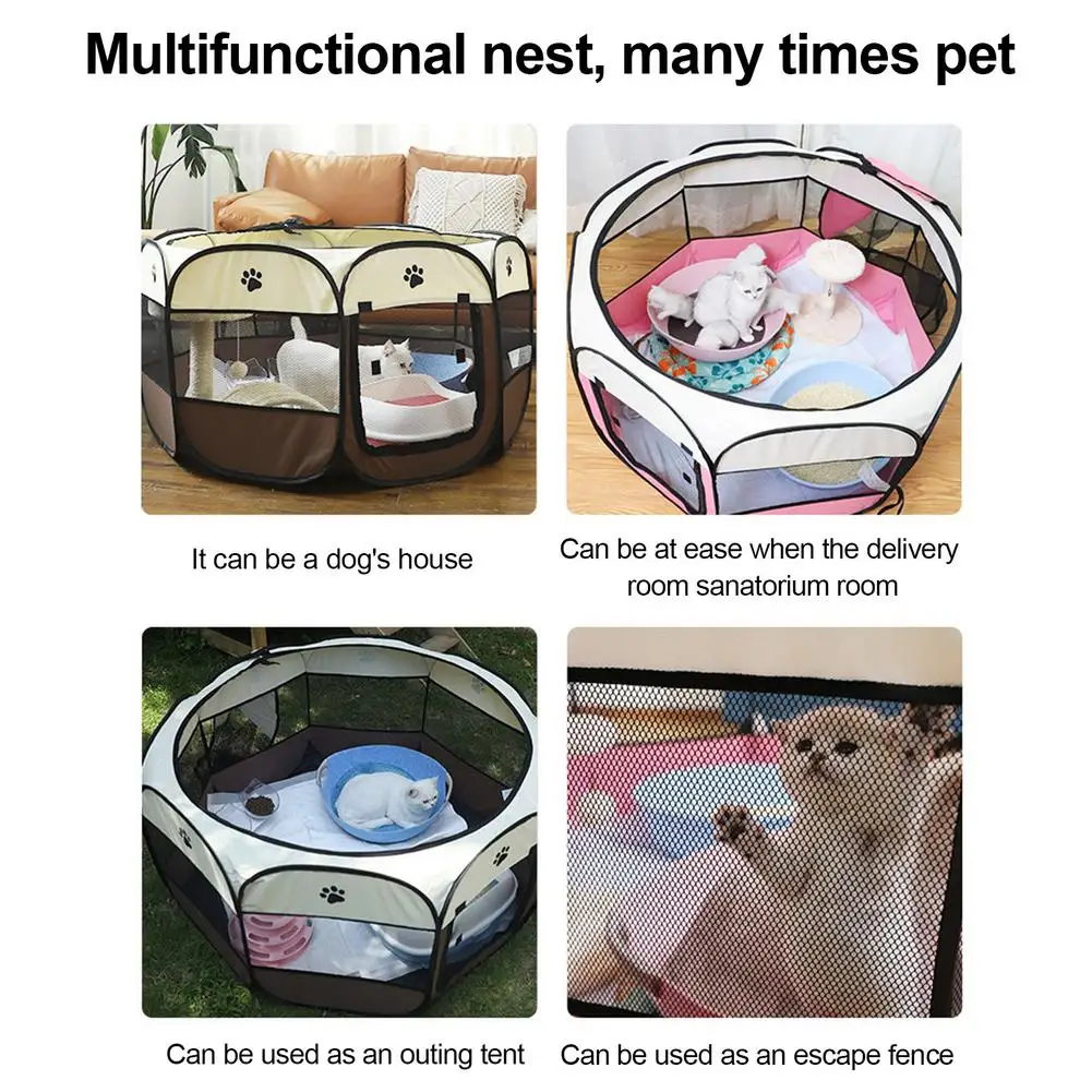 Ограда для домашних животных Интерактивная восьмиугольная палатка кошек