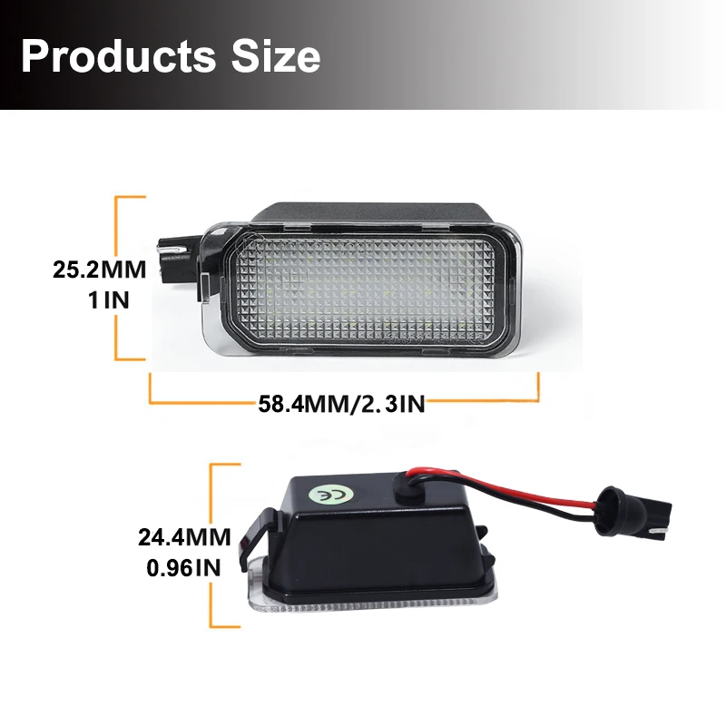

2x Led License Plate Lights Number Lamps Plate Tail Lights For Ford Fiesta B-max C-max Edge Focus Fiesta Kuga Mondeo S-MAX Range
