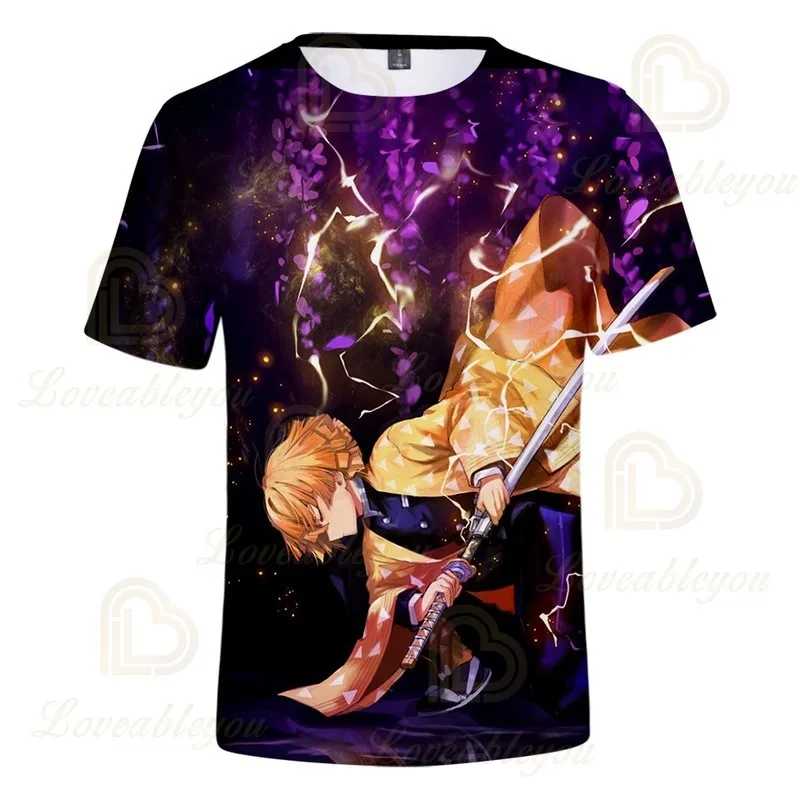

Anime Demon Slayer Fashion Men Kimetsu No Yaiba 3D Printed T Shirts Harajuku Style Children's Tshirt Tops