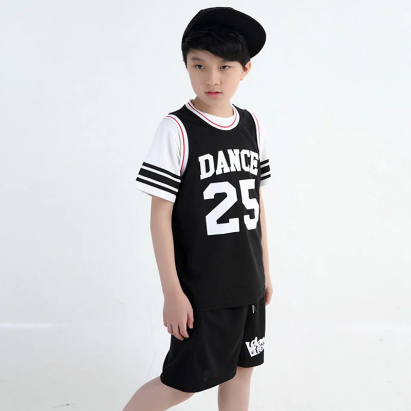 Детская одежда в стиле хип хоп топ на бретелях для спортзала футболки длинный