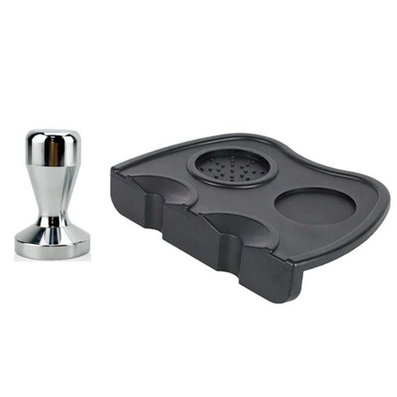 

Coffee Tamper Mat High Quality Silicone Rubber Tampering Corner Mat Coffee Maker Stainless Steel Coffee Press
