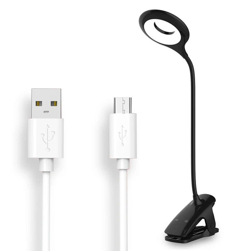 

Clip On Reading Light 28 LED Rechargeable Book Light with 3 Color x 3 Brightness Eye Protection Kids Touch Desk Lamp