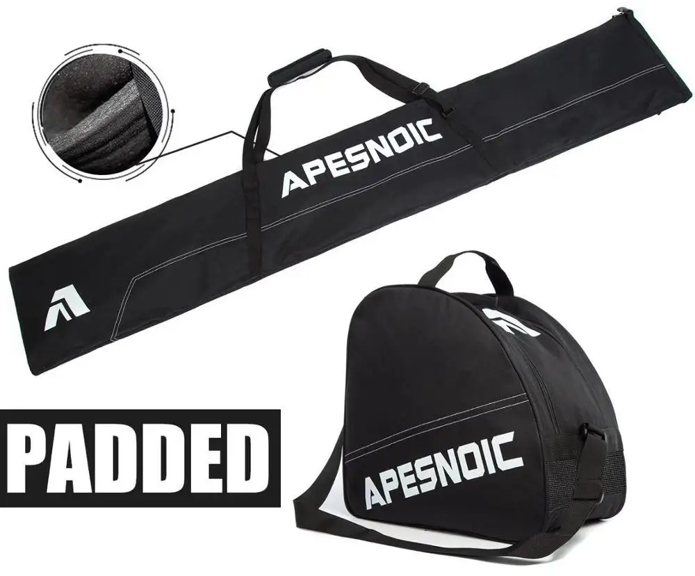 APESNOIC мягкая двухкомпонентная сумка для лыж и ботинок комбинированная
