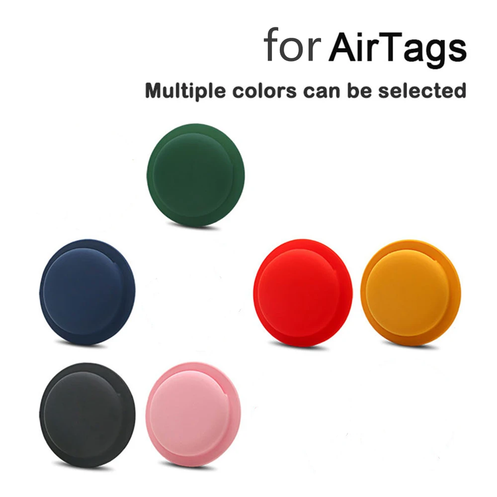 

For Air tags Tracker Silicone Case Anti-lost Protective Sleeve Back Adhesive Mount Soft Cover Protector For Apple Airtags