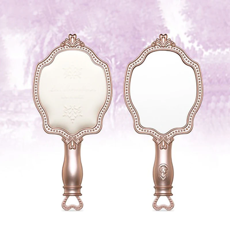 Винтажное Дворцовое ручное зеркало для макияжа Европейское цветочное овальное