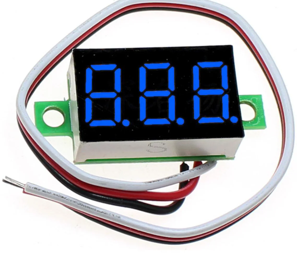 5 шт. DC 0-30V 3-Провода вольтметр 3-разрядный светодиодный Дисплей Напряжение тестер |