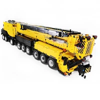 7668pcs diy moc small particles 120 2 4g rc mobile all terrain crane ltm1750 9 1 building blocks construction vehicle kit