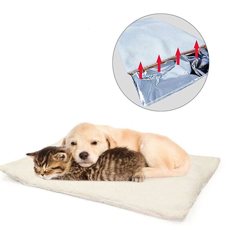 Большая мягкая САМОНАГРЕВАЮЩАЯСЯ кровать для кошек и собак одеяло коврик теплый