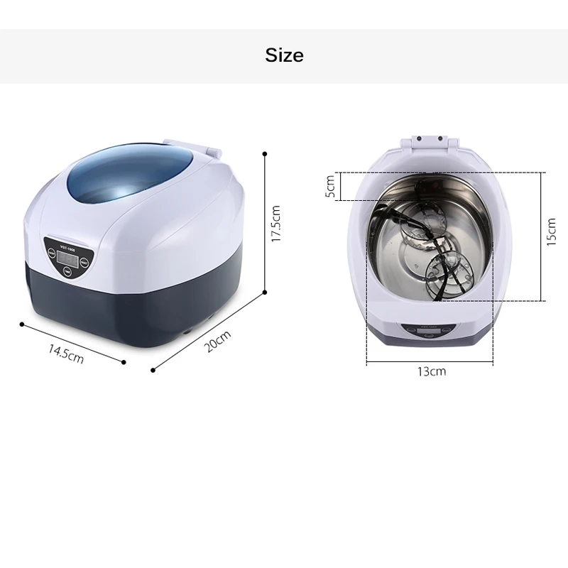 Цифровой ультразвуковой очиститель инструменты для маникюра стерилизатор