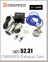 CNSPEED клапан управления выхлопом 2," 63 мм 3" 76 мм Труба закрытого типа с вакуумным насосом с беспроводным пультом дистанционного управления набор YC100843