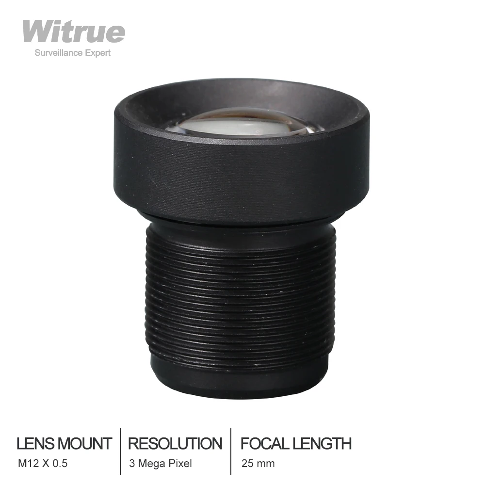 Witue HD cctv объектив 3MP 25 мм M12* 0,5 крепление 1/3 F2.0 15 градусов для камер видеонаблюдения