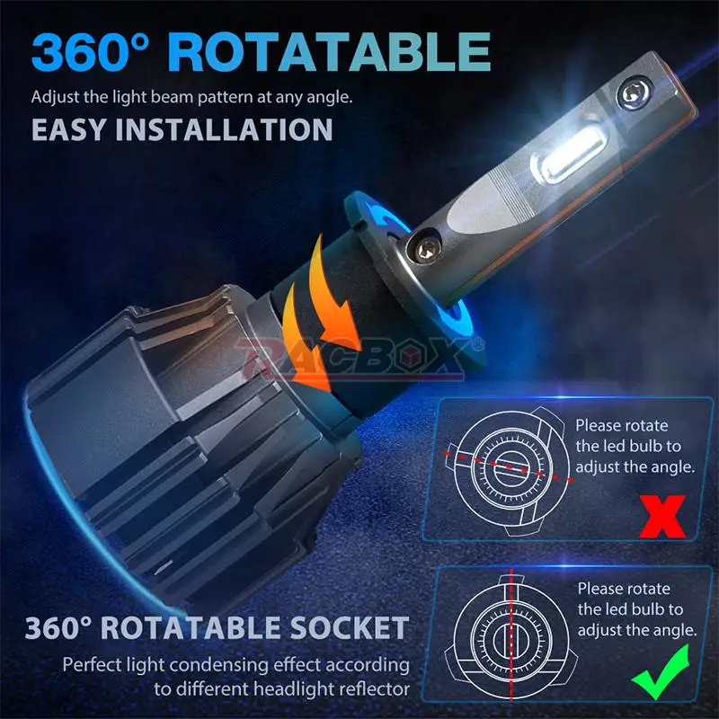 H3 Тип Мини светодиодный автомобилей головной светильник лампы 80 Вт/заданная
