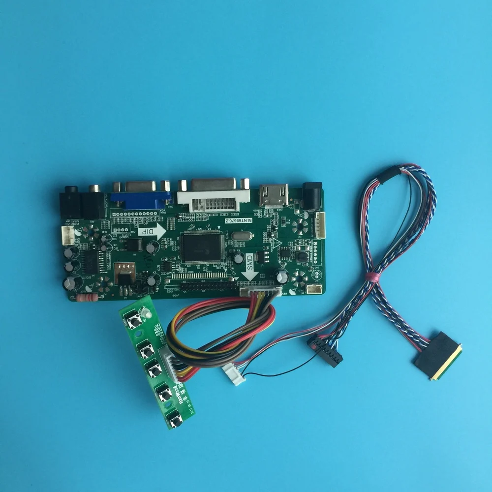 

Комплект для телефона, VGA HDMI DVI Audio LCD светодиодный 1366X768 LVDS 40pin DIY 2019 Driver 10,1 ", панель экрана, плата контроллера