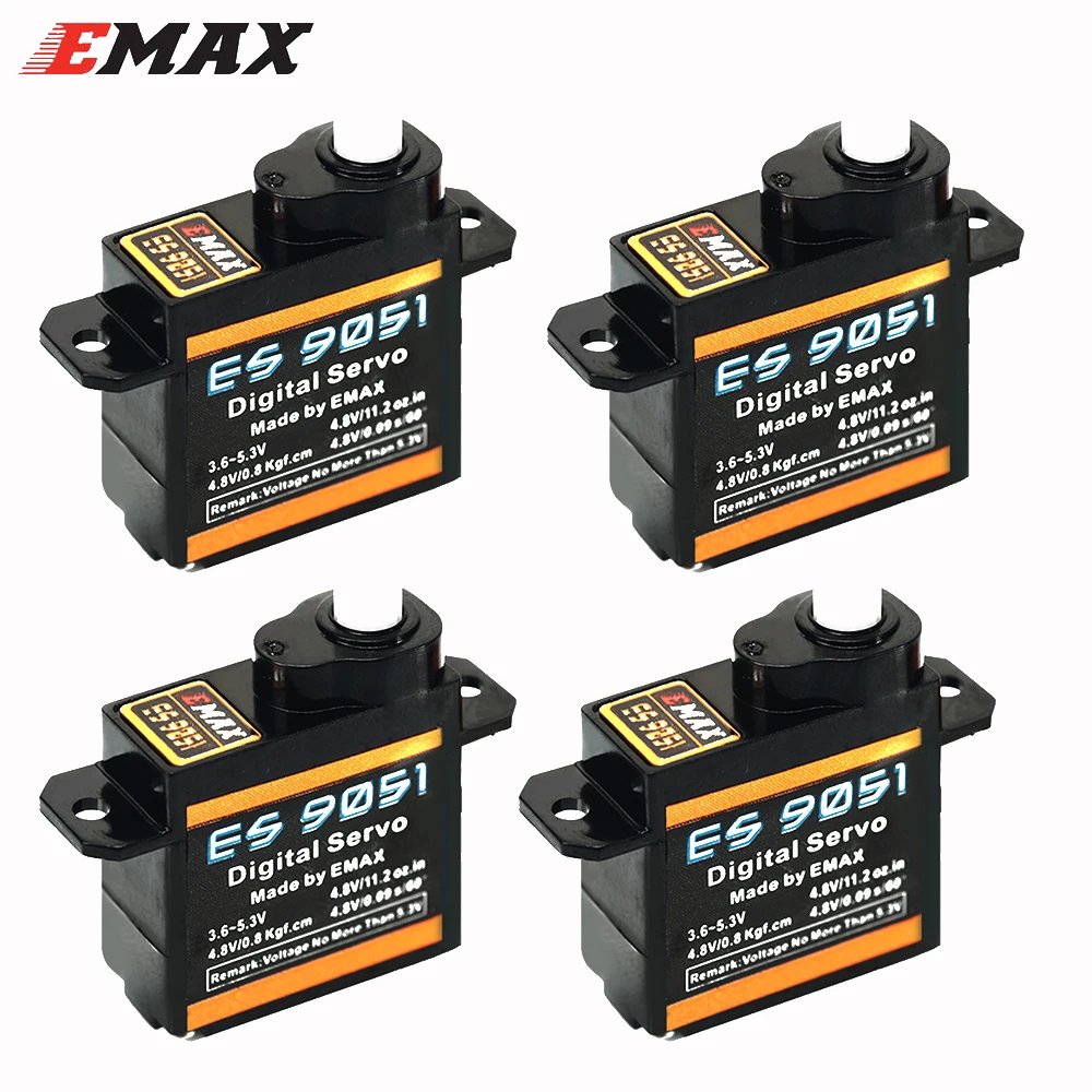 EMAX ES9051 4 8-5 3 V 3g 0 8 кг пластиковый Шестерни цифровой сервопривод Futaba JR разъем для 3D
