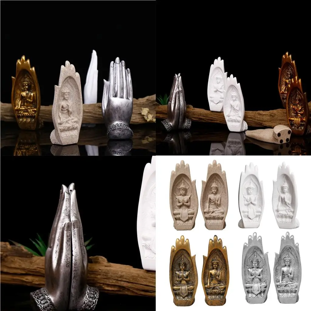 

Buddha Hand Sculpture Peaceful Lao Buddha Statue Figurines Home Decoration