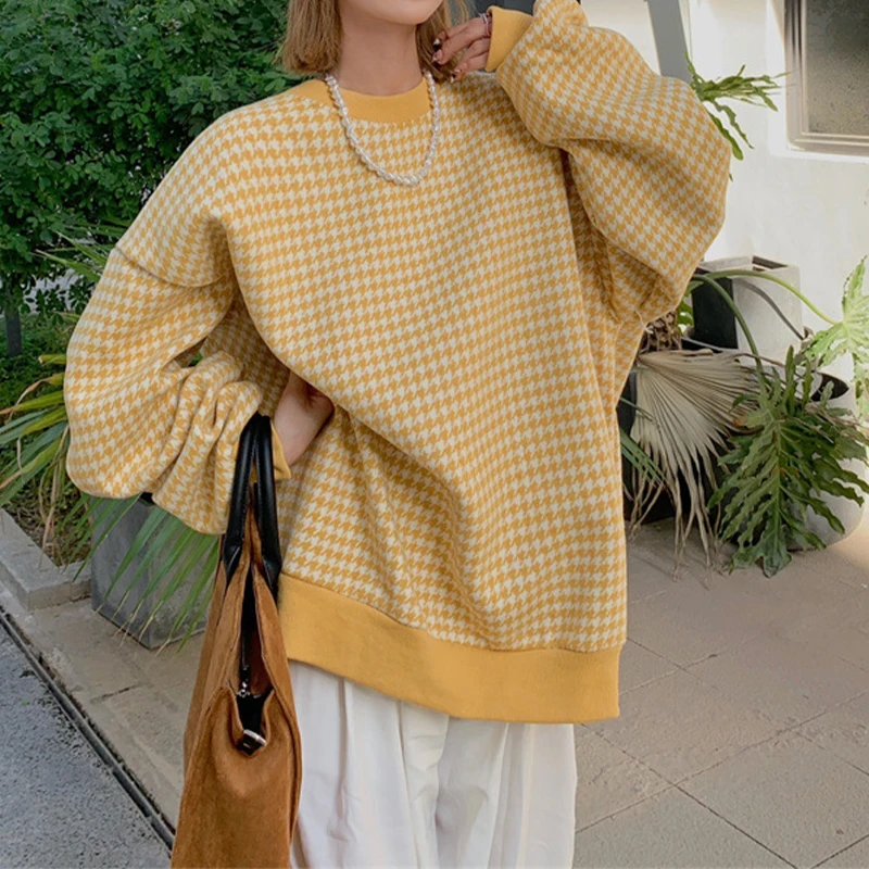 

Толстовка с длинным рукавом и круглым вырезом, из твида