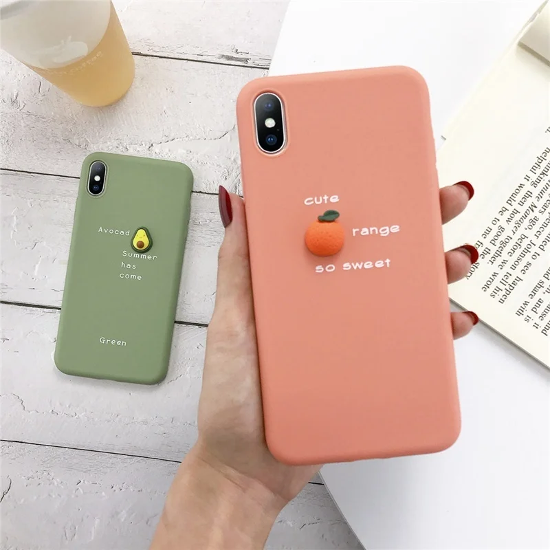 Классический милый 3D фруктовый Забавный авокадо чехол на заднюю панель для iPhone 11