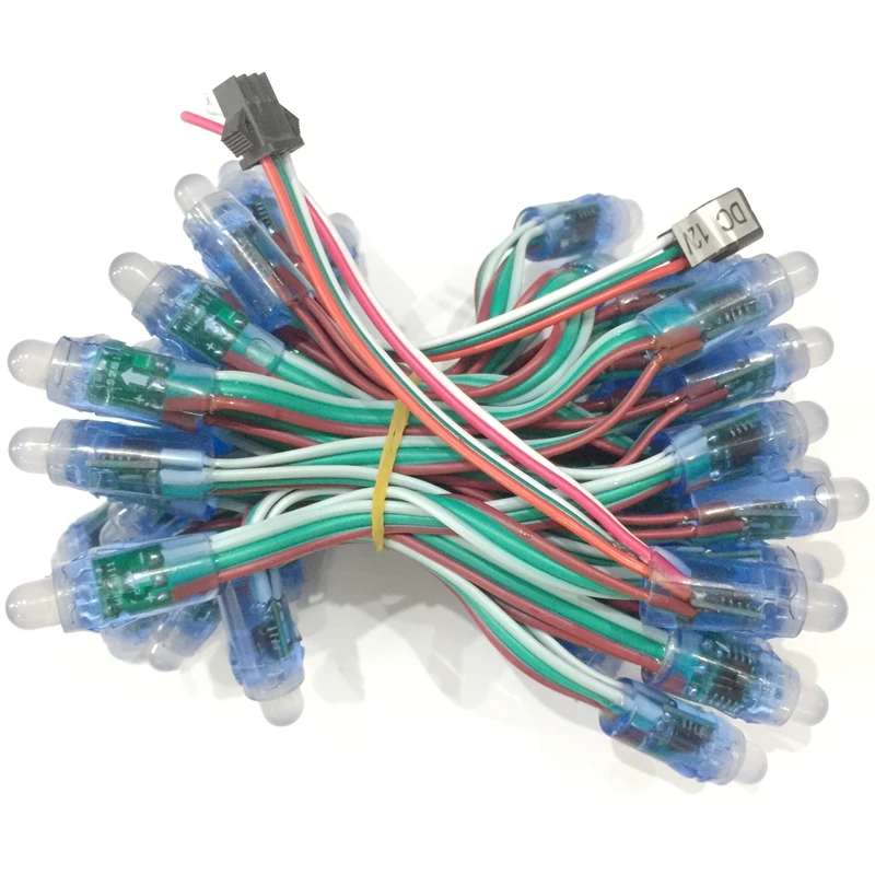 1000 шт. DC5V/DC12V WS2811 IC светодиодные модули струнный свет 12 мм полноцветный IP68
