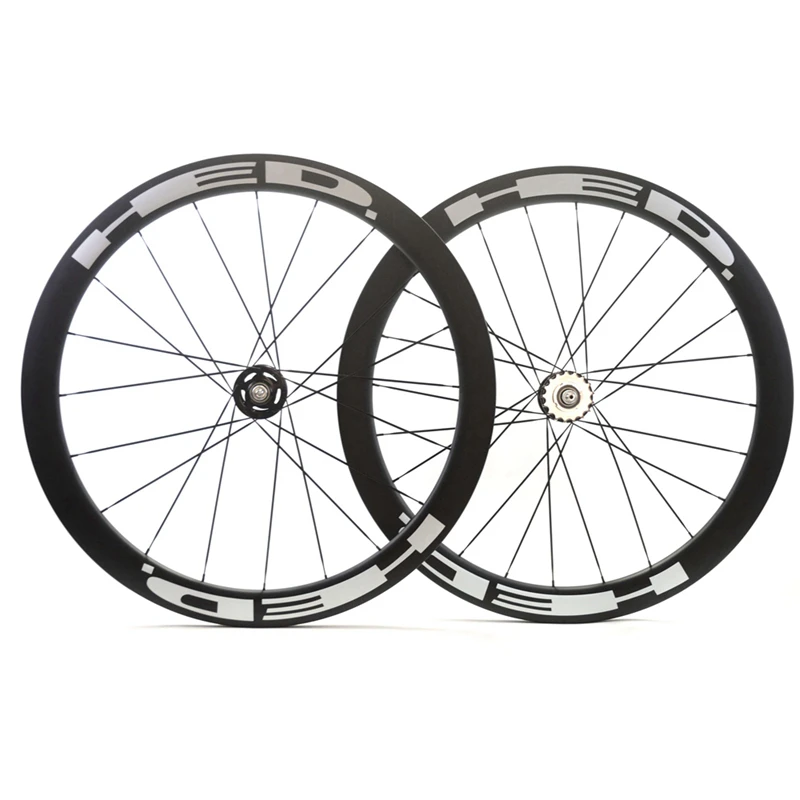 

fixed gear carbon wheel 50mm carbon clincher track 700C rims Bicycle with Novatec/Powerway hub