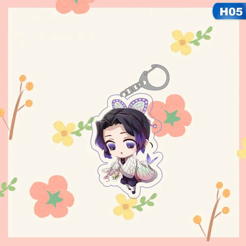 

Japanese Anime Cartoon Keychain Anime Demon Slayer One Of The Series Key Chain Pendant Trinket Gift